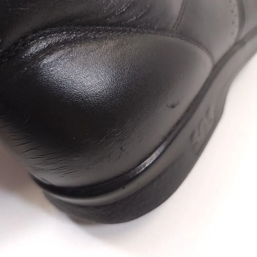SAS Time Out Mens 12 M Black Leather Walking Shoes Comfort Lace Up Made In USA